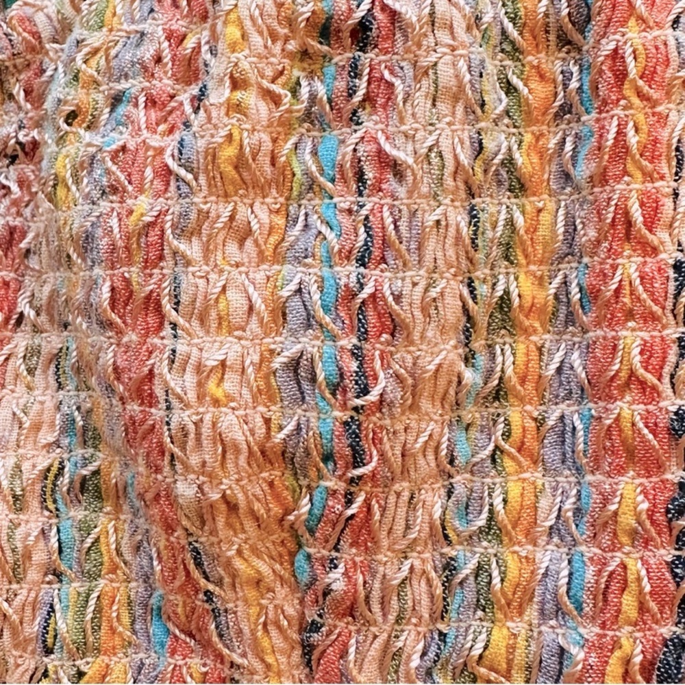 Anthropologie Pilcro Rainbow Strapless Smocked Crop Tube Top - Picture 4 of 8